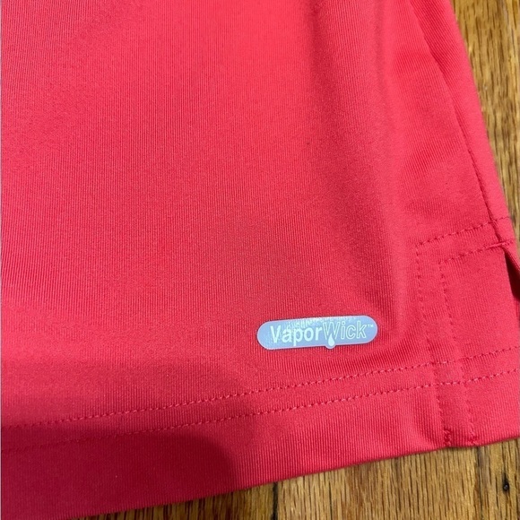 The North Face Vapor Wick Orange/Coral With Printed Flowers Polo- M - Picture 8 of 8